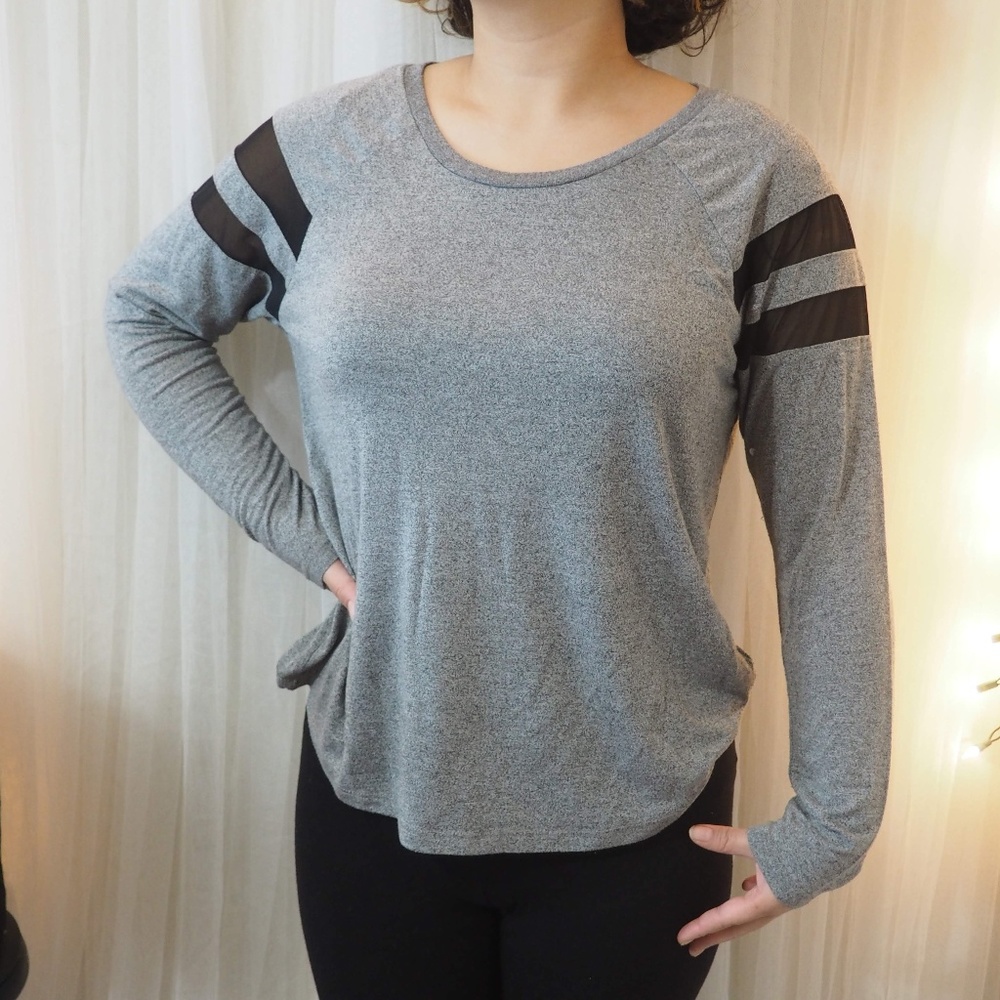 Gray long sleeve top